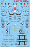Caracal 1/144 decal US Navy P-3 Orion Pt 1 for ARII or X-Scale kits - CD144024