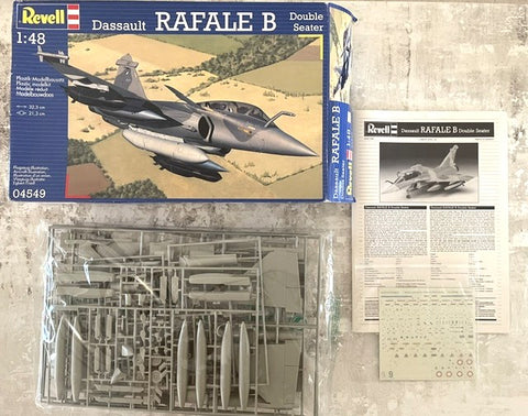 Revell 1/48 scale Dassault Rafale B Double Seater kit 04549 shelf wear open box