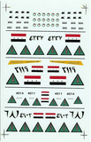 SuperScale 1:48 Decals Iraqi AF MiG-21, MiG-23, MI-24 Hind D, Mirage F1 - 48-385