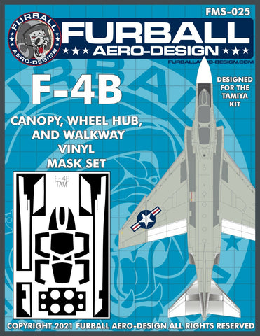 Furball 1/48 scale F-4 Phantom Vinyl Mask Set for Tamiya - FMS-025