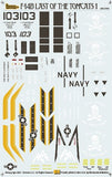 TwoBobs 1/48 scale F-14B Last of the Tomcats 1 decal sheet - 48-096