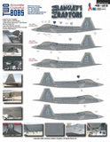 TwoBobs 1/48 scale F-22A Langley's Raptors decal sheet - 48-123