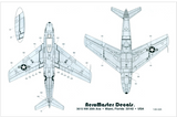 Aeromaster 1/48 scale F-86 Stencils decal sheet - 148-026