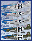 Furball 1/32 decals Meyer's Maulers 487th Fighter Sq. P-51 B/Ds Part I 32-006
