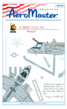 Aeromaster 1/48 scale S-3B/ES-3A Lo Vis Stencil decal sheet - 148-031