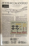 Monogram 1/48 Scale RF-101B Recon VooDoo kit 5818 - Loose parts, old decals