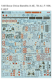 Furball 1/48 decals Boca Chica Bandits A-4E, TA-4J, F-16N, F-5E/F - FUR-48099