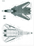 Aeromaster 1/48 scale F-14 Basic Stencils- decal sheet 148-023