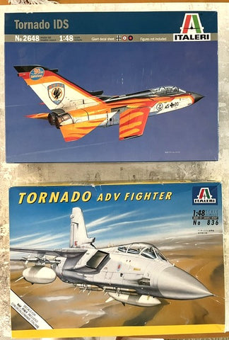 Italeri 1/48 Scale Tornado IDS & ADV Fighter 2 kit lot: 2648 & 836