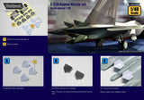 Wolfpack 1/48 scale resin F-22A Raptor Nozzle set for Academy - WP48052