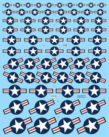 Fundekals 1/48 scale US National Insignias 1947 – Present - 48014