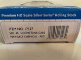 Bachmann Silver HO #17127 3 Dome Tank Car Pennsalt Chemical- Old Stock