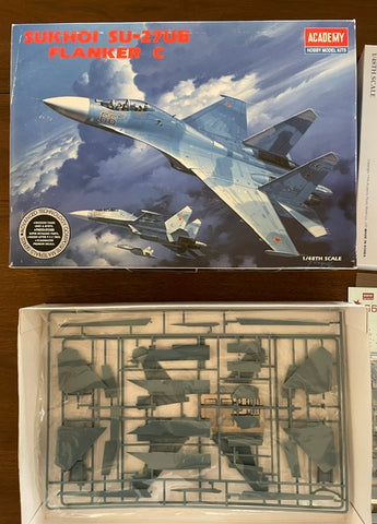Academy 1/48 Scale Sukhoi SU-27UB Flanker C kit#2140 - All inside bags sealed