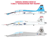 Caracal Decals 1/48 CD48163 T-38A/C Schoolhouse Test Talons for Wolfpack or TRP