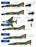 Cutting Edge 1:48 scale USAF F-4C/Ds RF-4Cs SE Asia Schemes #1 decals - CED48014