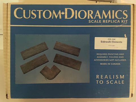 Custom Dioramics 1/35 Scale Sidewalk Elements - CD104 kit