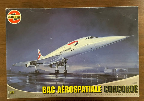 Airfix 1/72 scale BAC Aerospatiale Concorde kit 09005 minor shelf wear