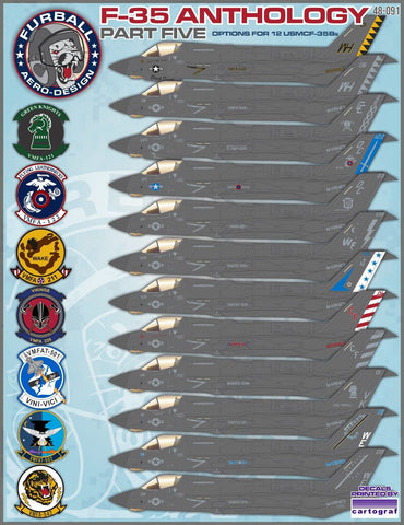 Furball Aero-Design 1/48 decals F-35B Anthology Part V for Tamiya - 48-091