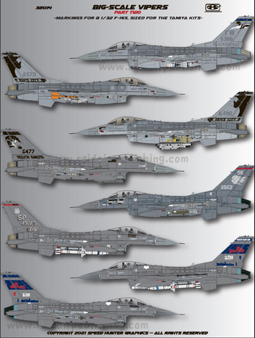 Speed Hunter Graphics 32014 1/32 Decal Big Scale Vipers, Part II for Tamiya