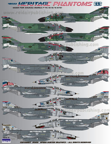 Speed Hunter Graphics 48033 1/48 decal Heritage Phantoms (F-4C F-4D F-4E F-4G)