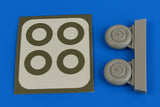 Aires 1/48 resin wheels and paint masks for Yak-3 - 4739