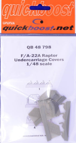 Quickboost 1/48 resin F/A-22A Raptor undercarriage covers - QB48798 for Hasegawa