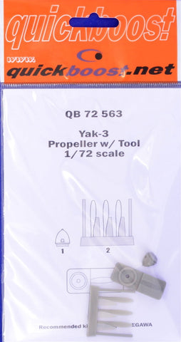 Quickboost 1/72 resin Yak-23 propeller with tool QB72563 for Zvezda or Hasegawa