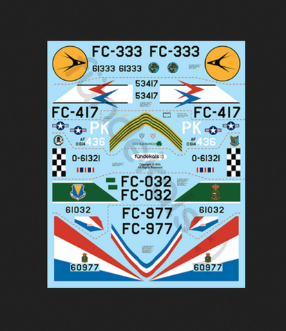 Fundekals 1/72 decals for Convair F-102A Delta Dagger kits Pt 2 - FUN72002