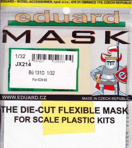 Eduard 1/32 Scale Mask for Bü 131D by ICM - JX214