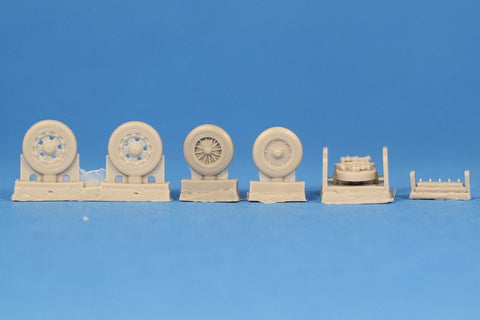 Hypersonic Models 1/48 Resin T-38 Wheels (Late) for Wolfpack - HMR48024