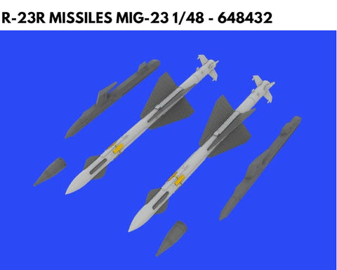 Eduard Brassin 1/48 resin R-23R missiles MiG-23 - 648432 - Trumpeter
