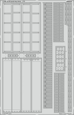 Eduard 1/72 Photoetch detail 72665 - B-2A bomb bay doors for ModelCollect