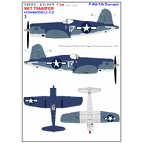 HGW 1/32 scale F4U-1A "Jolly Rogers" Wet Transfers - 232905