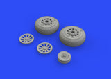 Eduard Brassin 1/48 P-51D Wheels Diamond Tread for Eduard Kit - 648494