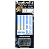 HGW 1/24 Sabelt 6 Point Blue Seatbelts pre-cut for scale speedcars - 124002