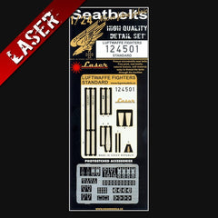 HGW 1/24 Laser cut seatbelts for Luftwaffe Fighters (early) #124501 HGW 1/24 Laser cut seatbelts for Luftwaffe Fighters (early) #124501