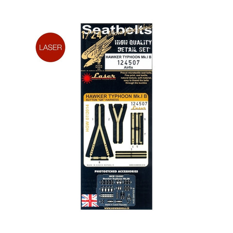 HGW 1/24 Scale Seatbelts for the Hawker Typhoon Mk.I B by Airfix - 124507