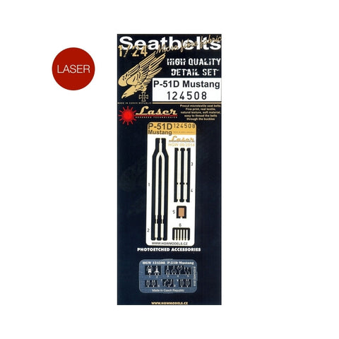 HGW 1/24 scale seatbelts for P-51D Mustang aircraft kits - #124508