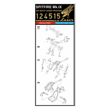 HGW 1/24 scale seatbelt set for SPITFIRE Mk.IX for Airfix - 124515