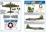 Kits-World decals 1/32 Boeing B-17F featuring Dragon Lady - KW132090