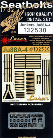 HGW 1/32 Seatbelts (LASER) - JUNKERS JU88A-4 for Revell 132530