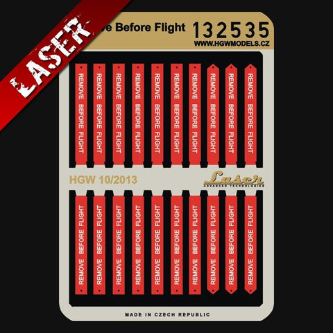 HGW 1/32 Remove Before Flight tags #132535