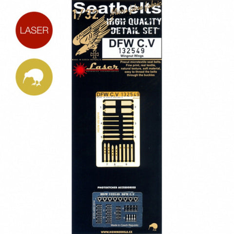 HGW 1/32 DFW C.V - Seatbelts for Wingnut Wings - 132549