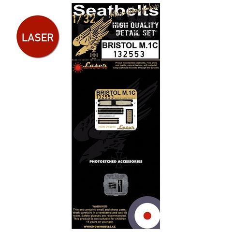 HGW 1/32 seatbelts for Bristol M.1C by Special Hobby - 132553