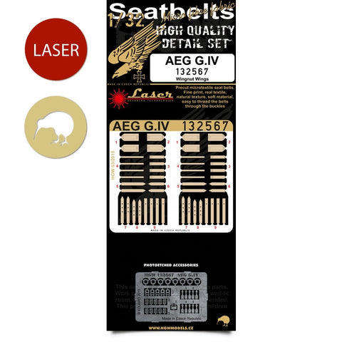 HGW 1/32 Seatbelts for AEG G.IV by Wingnut Wings - 132567