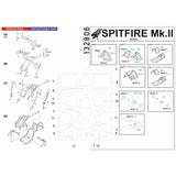 HGW Basic Line 1/32 seatbelt & mask Spitfire Mk.II for Revell - 132806