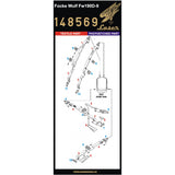 HGW 1/48 scale Focke Wulf Fw190D-9 laser-cut seatbelts and PE buckles - 148569