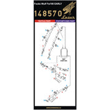 HGW 1/48 scale Focke Wulf Fw190 Early laser-cut seatbelts and PE buckles - 148570