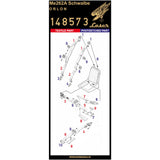 HGW 1/48 scale Me262A Schwalbe (Orlon) seatbelts and PE buckles - 148573