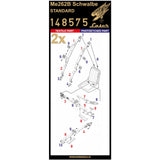 HGW 1/48 scale Me262B Schwalbe (Standard) seatbelts and PE buckles - 148575